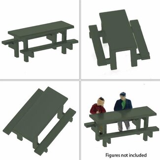EVE MODEL Eve Model Picnic Table And Chairs Painted HO (10pce)