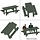 Eve Model Picnic Table And Chairs Painted HO (10pce)