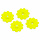 JCONCEPTS Hazard - SC10.2 / SC10 4x4 - wheel dish - 4pc. - (yellow) - fits 3344 wheel