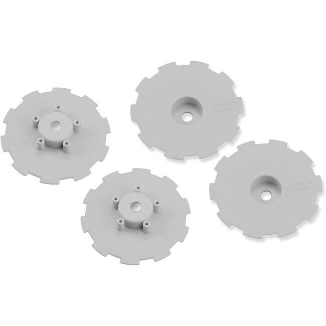 JCONCEPTS Hazard - SC10.2 / SC10 4x4 - wheel dish - 4pc. - (WHITE) - fits 3344 wheel