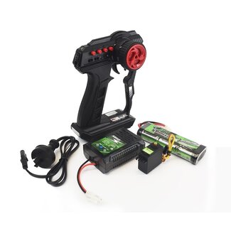 TORNADO RC TORNADO RC KIT BUNDLE WITH  FS-GTF RADIO,  VIRUS SVO, WP-106 ESC, N802 CHG & 7.2V 2400 NIMH