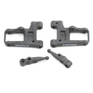 LOSI LOSI FRONT SUSPENSION ARMS-GRAPHITE JRX-S