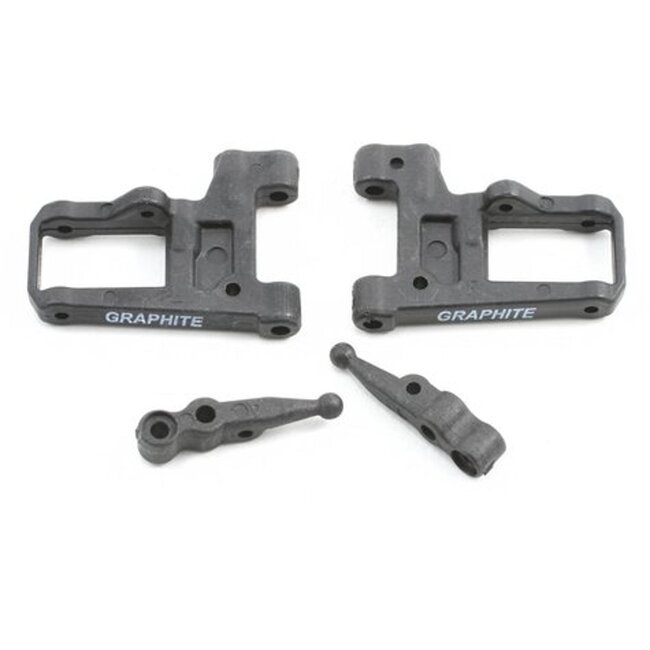 LOSI FRONT SUSPENSION ARMS-GRAPHITE JRX-S