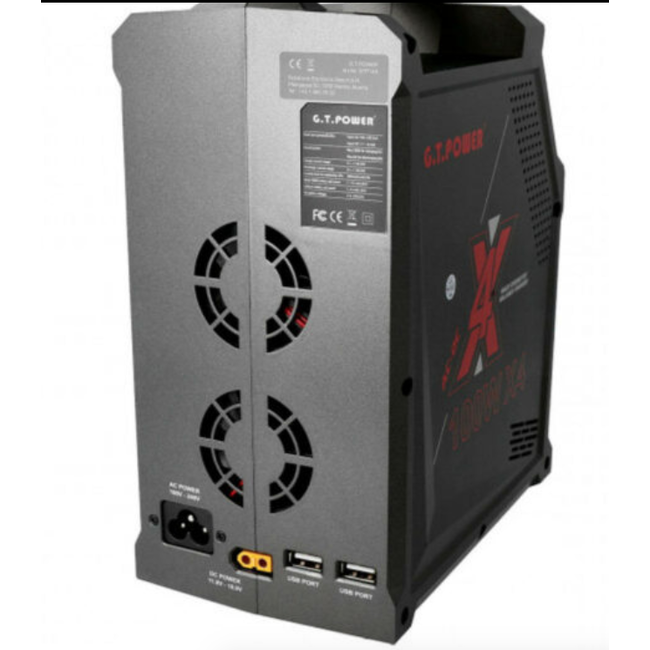 GT POWER QUAD  AC/DC CHARGER  X4 QUAD  7A 100W SMART CHARGER
