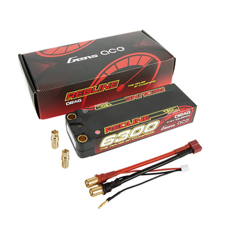GENS ACE GENS ACE LIPO 7.4V 6300 MAH  130C 8mm BULLETS  & XT60 LEAD