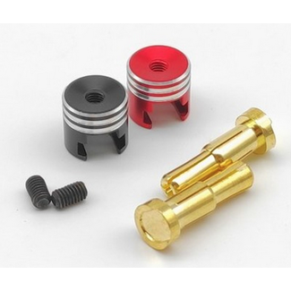 HOBBY DETAILS HOBBY DETAILS HEATSINK BULLET PLUG GRIPS WITH 4 & 5MM BULLETS ( NO HOLES )