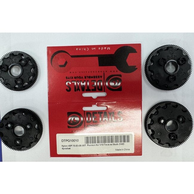 Hobby Details Nylon 48P 76-83-86-90T  spur gears  for 1/10 traxxas  Slash 2WD Rustler Stampede Bandit VXL XL-5 4pcs/set 4686 4676 4683 4690