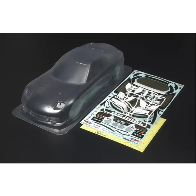 Tamiya 1/10 Mazda RX-7 Unpainted Body Shell with Decals