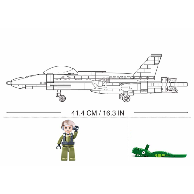 SLUBAN B0928 MODEL BRICKS F/A 18E SUPER BUMBLEBEE 682 PCS AGES 10+ C12