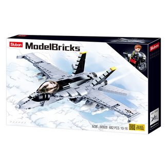 SLUBAN SLUBAN B0928 MODEL BRICKS F/A 18E SUPER BUMBLEBEE 682 PCS AGES 10+ C12