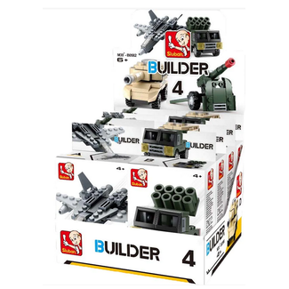 SLUBAN SLUBAN B0596 BUILDER ARMY 4 MIXED DESIGNS SOLD AS INDIVIDUALS