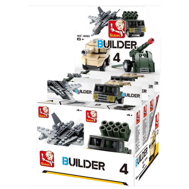 SLUBAN B0596 BUILDER ARMY 4 MIXED DESIGNS SOLD AS INDIVIDUALS