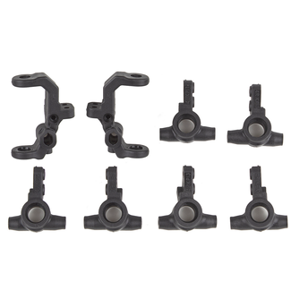 TEAM ASSOCIATED TEAM ASSOCIATED RC10B7FT CASTER AND STERING BLOCKS CARBON  92415