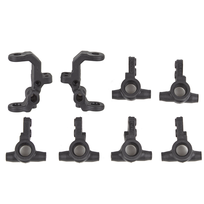 TEAM ASSOCIATED RC10B7FT CASTER AND STERING BLOCKS CARBON  92415