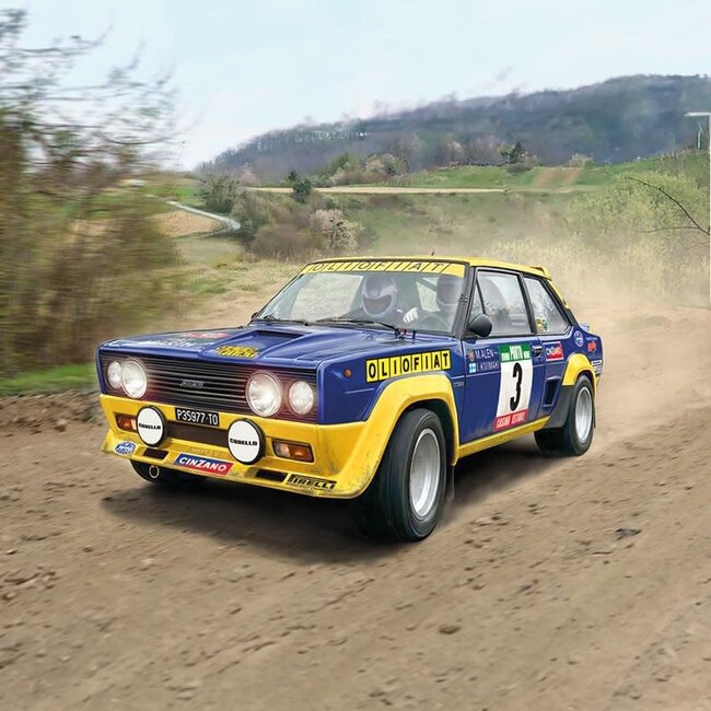 ITALERI FIAT 131 ABARTH RALLY OLIO FIAT, NEW DECALS 1/24
