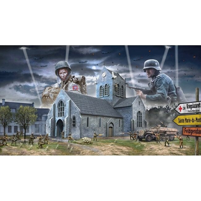 ITALERI BATTLE OF NORMANDY SAINTE-MERE-EGLISE 6 JUNE 1944, NEW TOOLING 1/72