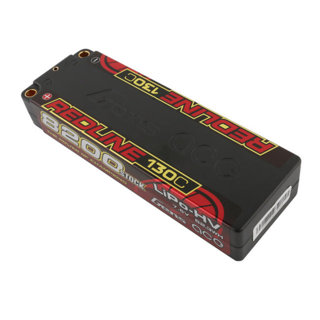 Gens ace Redline Series 8200mAh 7.6V 130C 2S1P HardCase HV Lipo Battery
