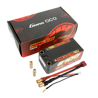 GENS ACE Gens Ace 2S Redline 6100mAh 7.4V 130C Shorty Hardcase LiPo Battery ()