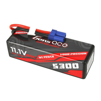 GENS ACE Gens Ace 3S 5300mAh 11.1V 60C Hardcase/Hardwired LiPo Battery (EC5)