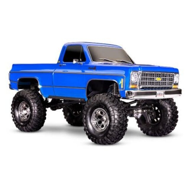 TRAXXAS TRX-4 SCALE & TRAIL CRAWLER WITH 1979 CHEVROLET K10 TRUCK-METALIC BLUE