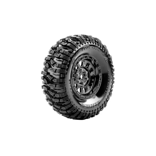 LOUISE CR-Mallet Super Soft Crawler Tyre 1.9" class tyre 12mm hex Chrome Black