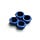ARGUS Serrated Cap Nut M12*1.25 Blue (4pcs)-Alumina material