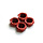 ARGUS Serrated Cap Nut M12*1.0 Red (4pcs)-Alumina material