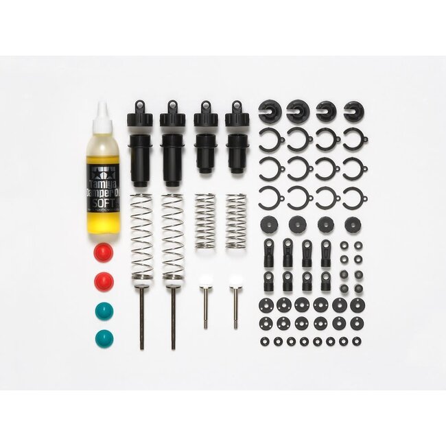 TAMIYA CVA DAMPER  SHOCK UNIT SET SUITS DT-02 DT-03  ( TT-02D DF-02 4WD CARS -- USE KIT SPRINGS )