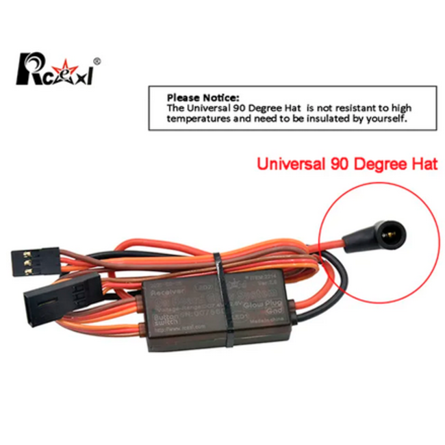 RCEXL Ver2.1 Universal On Board Glow System for Methanol Engine Ignition with LED Indicator & switch