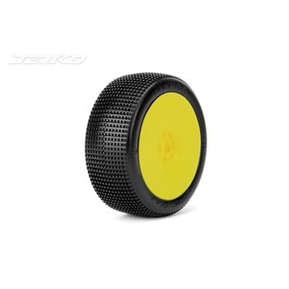 JETKO Jetko 1/8 MARCO Buggy Tyres (Dish/YELLOW Rim/Ultra Soft) (2pcs) [1003DYUSG] PRE MOUNTED