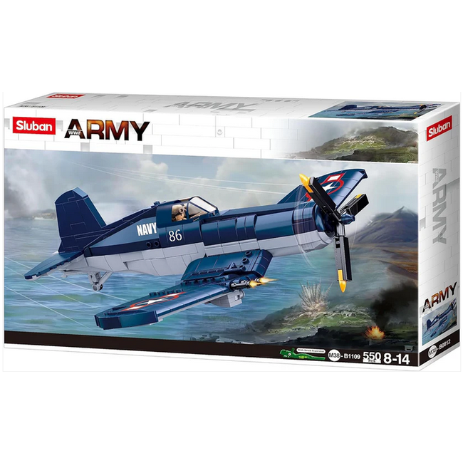 Sluban - B1109 WW2 F4U FIGHTER 550 PCS AGES 8+ C12