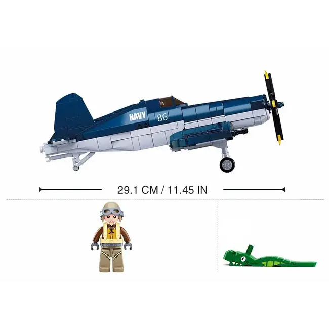 Sluban - B1109 WW2 F4U FIGHTER 550 PCS AGES 8+ C12