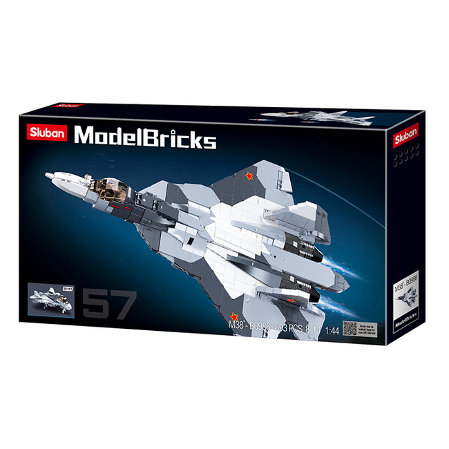 Sluban Gray White Jet Fighter 2 in 1