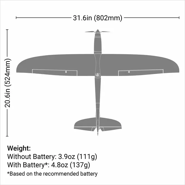E-Flite UMX Conscendo Glider, BNF Basic, EFLU32050