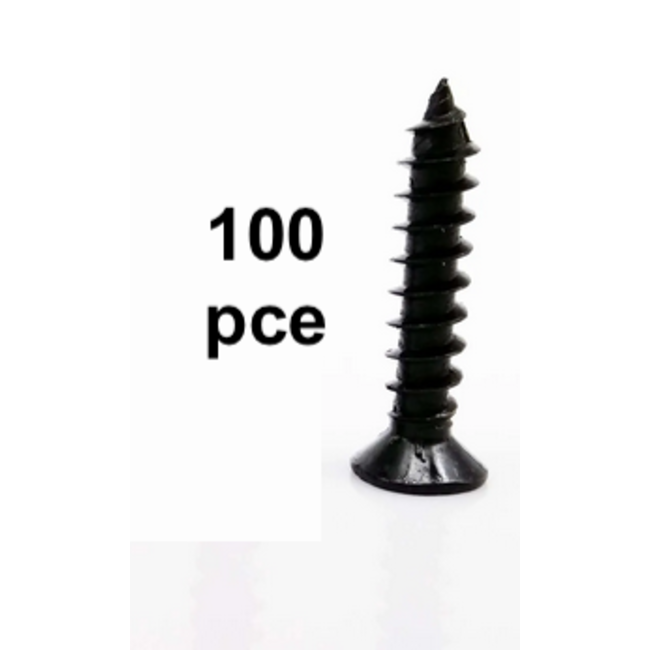ACE 100 PCE M1.7 X 12mm  Black Phillips Cross Flat Countersunk Head Self-tapping Wood Screw