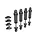 TRAXXAS Shocks, GTM, 6061-T6 aluminum (GRAY-anodized) (fully assembled w/o springs) (4)