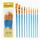 PAINT BRUSH SET Budget 10pc flat 5/8, 4, 6, 8 point 2/0,1, 2, 2, 3 , 5