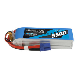 GENS ACE Gens Ace G-Tech 3S 5500mAh 60C 11.1V Soft Pack Lipo Battery (EC5)