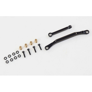 FMS FMS Upgrades FCX24 BRASS STEERING LINKAGE SET BLACK For Smasher, Power Wagon, K5 Blazer, Lemur, Unimog 421