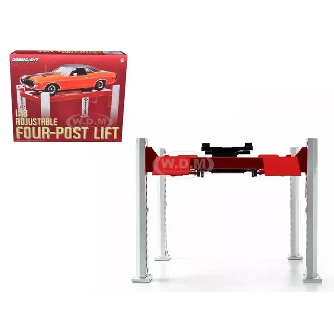 GREEN LIGHT1/18  ADJUSTABLE 4 POST LIFT  DISPLAY
