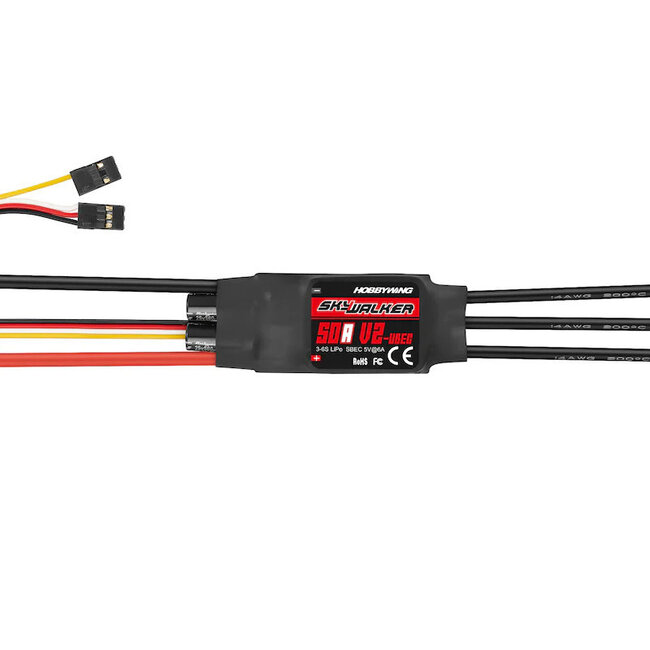 HOBBYWING SKYWALKER  ESC  V2 50A 3-6s, 6A BEC