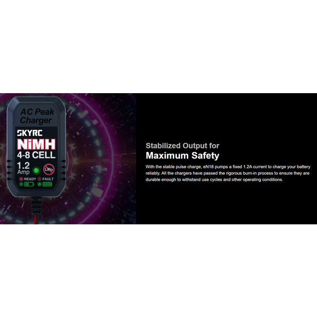 Sky RC eN18 NiMH Peak Charger (DEANS Style plug) 4-8CELL  NIMH ONLY @ 1.2AMP