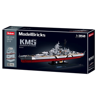 SLUBAN Sluban BISMARCK BATTLESHIP 1/350 1/450   1849 PCE AGE 12+