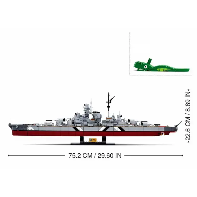 Sluban BISMARCK BATTLESHIP 1/350 1/450   1849 PCE AGE 12+