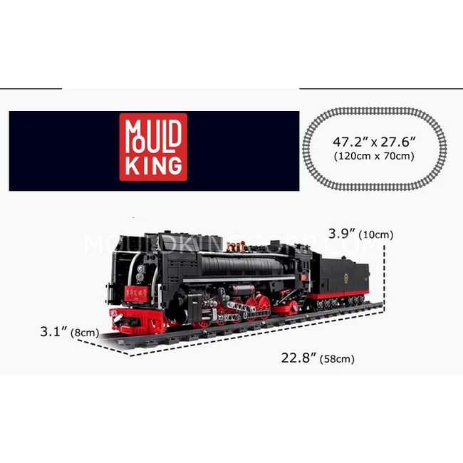 Mould King 12003 STEAM LOCO QJ 1552+ PCE