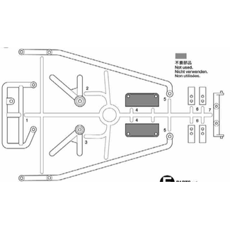 TAMIYA Tamiya Nova Fox side protection / B-parts # 0005185