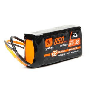 SPEKTRUM Spektrum 850mAh 3S 11.1V 30c Smart G2 LiPo Battery with IC2 Connector - SPMX8503S30