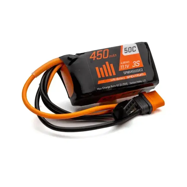 Spektrum 450mAh 3S 11.1V 50C LiPo Battery with IC2 Connector
