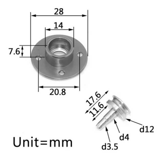 KUZA ALUMINIUM FUEL DOT 1 PCE 26mm dia