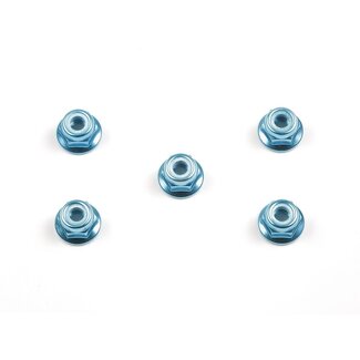 TAMIYA TAMIYA Rc Anodized Flange Lock Nuts 4mm (Blue 4Pcs)